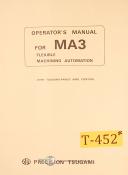 Tsugami-Tsugami MA3, Horizontal Machine Center, Operations Programming Manual 1983-MA3-01